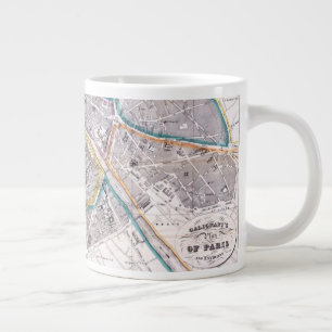 Caneca De Café Grande Mapa antigo de Paris