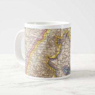Caneca De Café Grande Mapa Atlas de Baden Alemanha