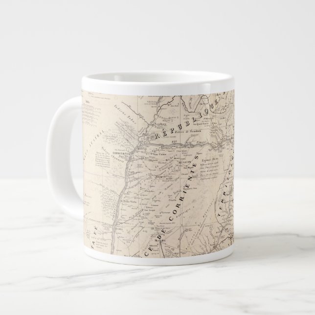 Caneca De Café Grande Mapa, Corrientes Prov, Missão Terr (Frente Esquerda)