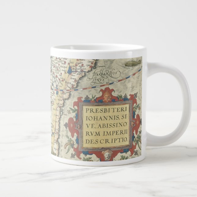 Caneca De Café Grande Mapa da África e da Península Arábica (Direita)