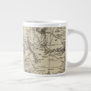Caneca De Café Grande Mapa da África Rota de Cameron