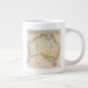 Caneca De Café Grande Mapa da Austrália e da Nova Zelândia