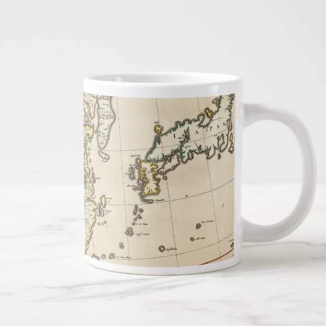 Caneca De Café Grande Mapa da China| 1662 (Direita)