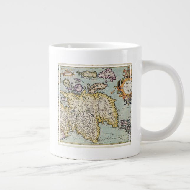 Caneca De Café Grande Mapa da Escócia| Miliaria Scotia (Direita)
