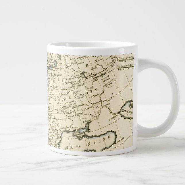 Caneca De Café Grande Mapa da Europa por Guillaume Raynal (Direita)