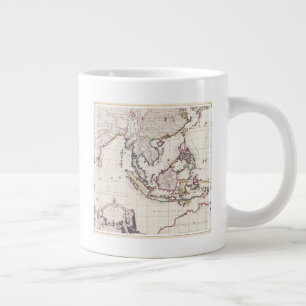 Caneca De Café Grande Mapa da Índia e da Índia Oriental