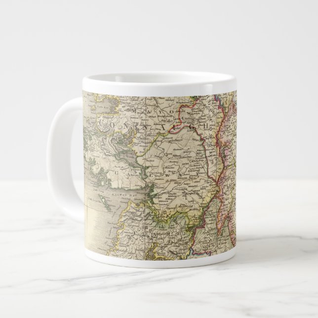 Caneca De Café Grande Mapa da Irlanda (Frente Esquerda)