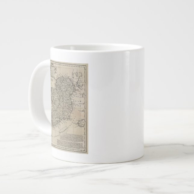 Caneca De Café Grande Mapa da Irlanda (Frente Esquerda)