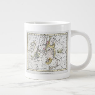 Caneca De Café Grande Mapa das Constelações da Placa VIII