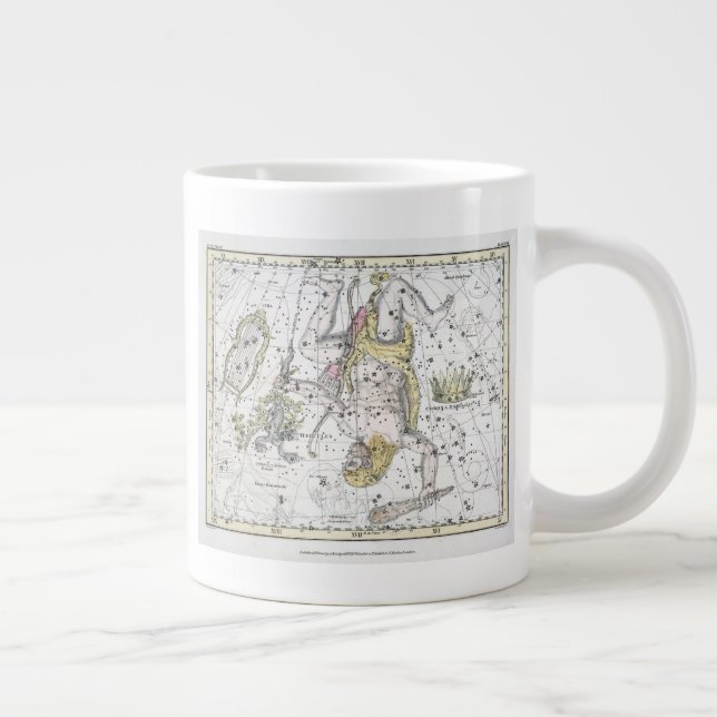 Caneca De Café Grande Mapa das Constelações da Placa VIII (Direita)