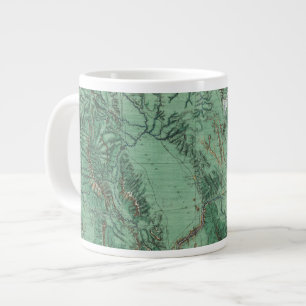 Caneca De Café Grande Mapa de Classificação de Terra de Idaho