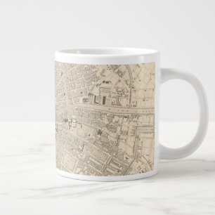Caneca De Café Grande Mapa de Dublim, Irlanda