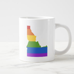Caneca De Café Grande Mapa de Gay dos EUA Estado de Idaho