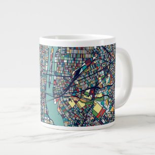 Caneca De Café Grande Mapa de Manhattan Nova Iorque