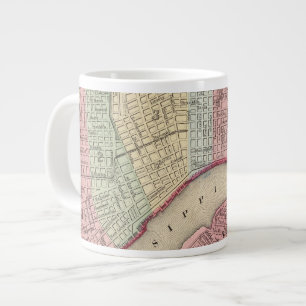 Caneca De Café Grande Mapa de Nova Orleans de Mitchell