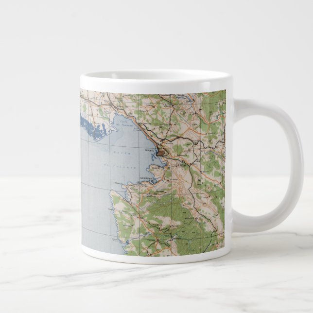 Caneca De Café Grande Mapa de Veneza, Itália (Direita)