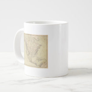 Caneca De Café Grande Mapa do Atlas da América do Norte mostrando tribo