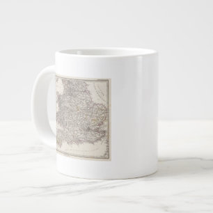 Caneca De Café Grande Mapa do Atlas da Inglaterra