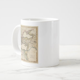Caneca De Café Grande Mapa do Atlas do Oriente Médio
