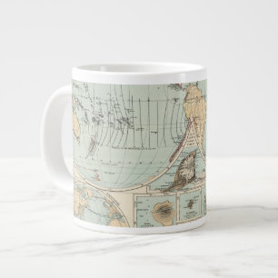 Caneca De Café Grande Mapa do Atlas Thatigkeit des Erdinnern