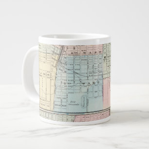 Caneca De Café Grande Mapa do campeonato, Urbana, Mattoon e Charleston