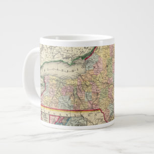 Caneca De Café Grande Mapa Do Condado Dos Estados De Nova Iorque