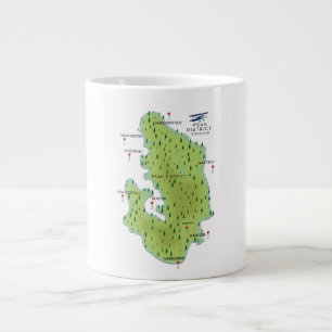 Caneca De Café Grande Mapa do Distrito de Pico de Inglaterra
