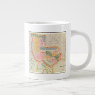 Caneca De Café Grande Mapa do Estado do Texas 1835