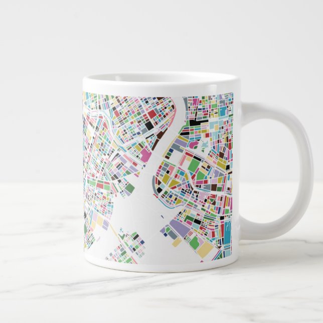 Caneca De Café Grande Mapa do Japão de Tóquio (Direita)