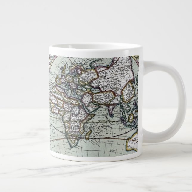 Caneca De Café Grande Mapa do mundo (Direita)