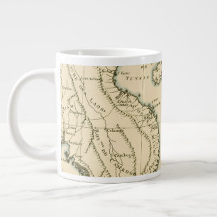 Caneca De Café Grande Mapa do Vintage na Índia  Oceano Índico