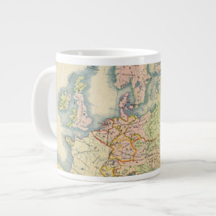 Caneca De Café Grande Mapa etnográfico da Europa