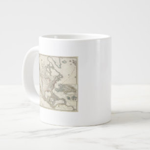 Caneca De Café Grande Mapa gravado da América do Norte