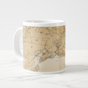 Caneca De Café Grande Mapa mostrando rotas de São Francisco para o Alas
