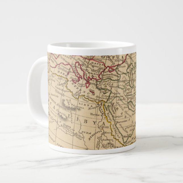 Caneca De Café Grande Mapa Mundial Clássico (Frente Esquerda)