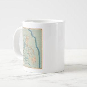 Caneca De Café Grande Mapa n.o 4 orográfico