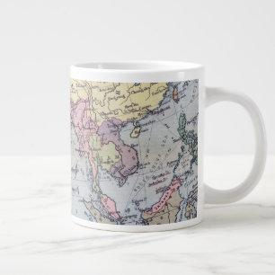 Caneca De Café Grande Mapa Político Ásia