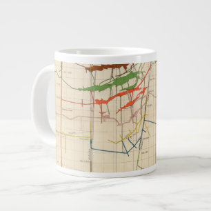 Caneca De Café Grande Mapas de minas de comstock Número VI