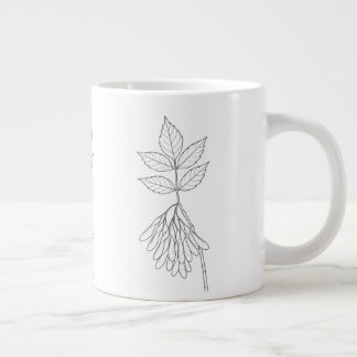 Caneca De Café Grande Mapeamento do Boxelder - Acer Negundo - Plantas Na