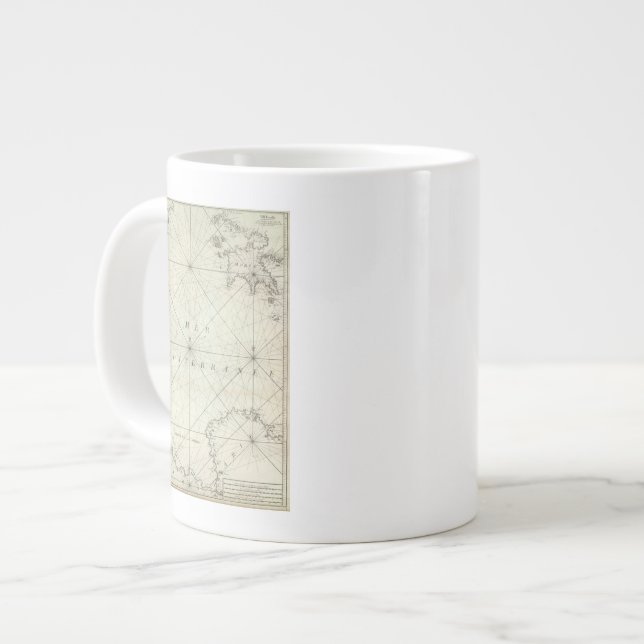 Caneca De Café Grande Mar Mediterrâneo 6 (Frente Esquerda)