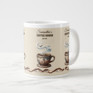 Caneca De Café Grande Marca Personalizada do Café Costeiro