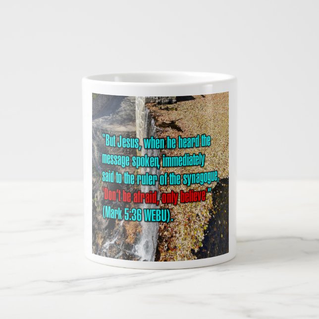 Caneca De Café Grande Marcos 5:36 WEBU Mug (Frente)
