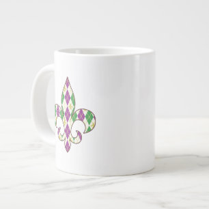 Caneca De Café Grande Mardi Gras Argyle Specialty Mug