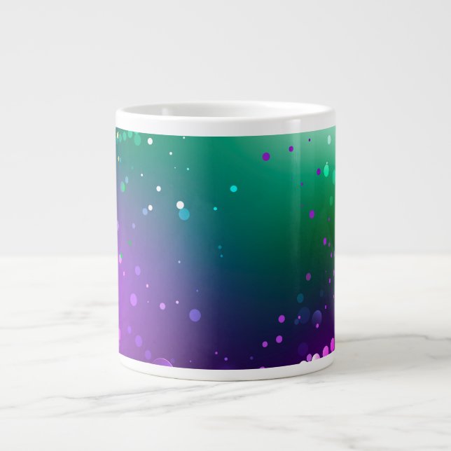 Caneca De Café Grande Mardi Gras Festivo Purple Background (Frente)