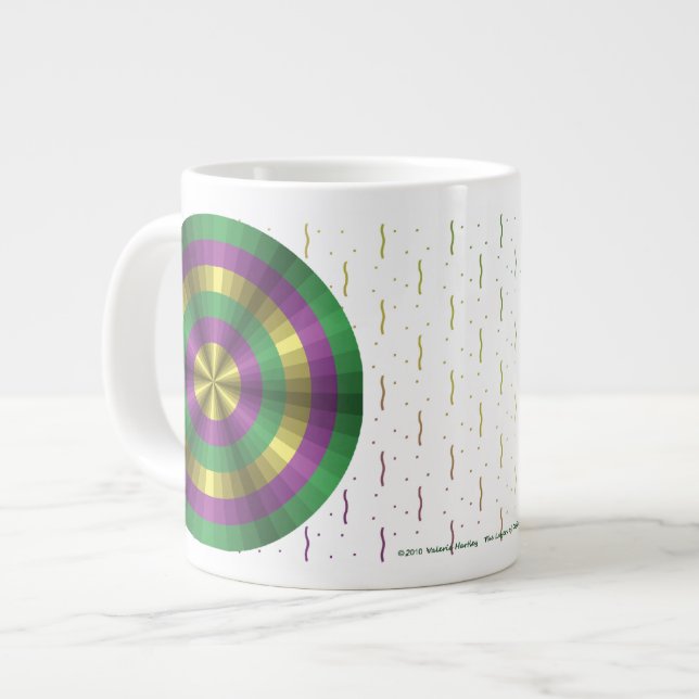 Caneca De Café Grande Mardi Gras Illusion Specialty Mug (Frente Esquerda)