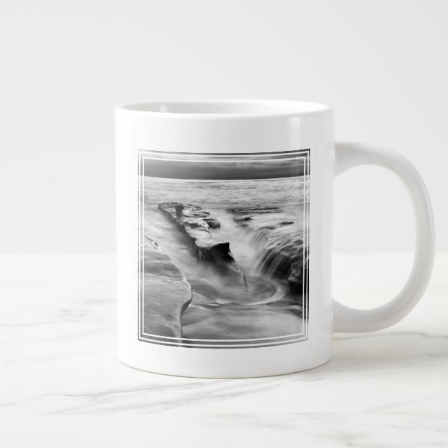 Caneca De Café Grande Maré Alta Na Praia (Direita)