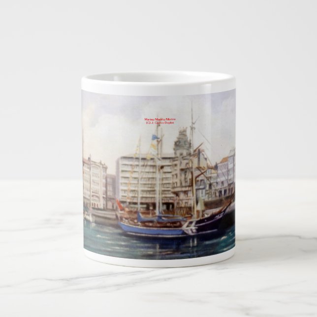 Caneca De Café Grande Marina/Mariña/Marine (Frente)