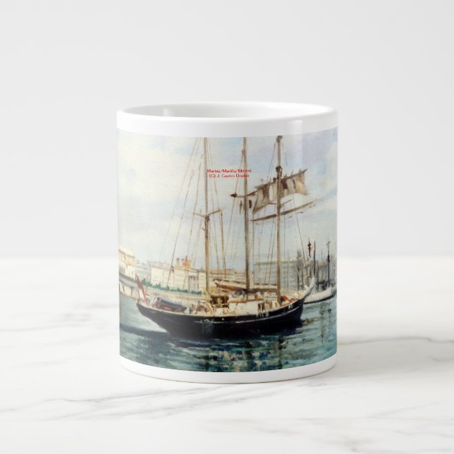 Caneca De Café Grande Marina/Mariña/Seascape (Frente)