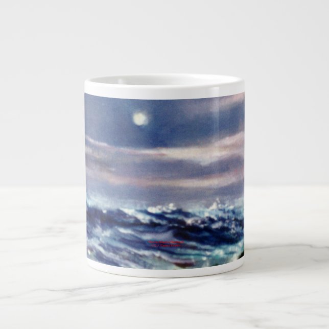 Caneca De Café Grande Marina/Mariña/Seascape (Frente)