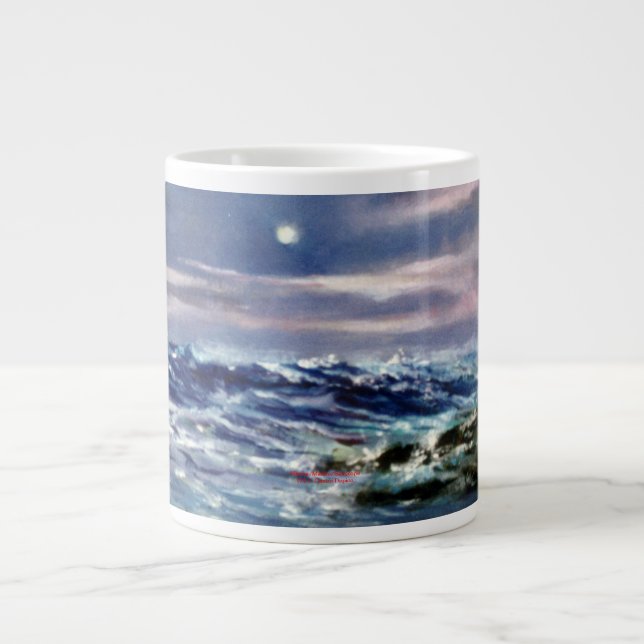 Caneca De Café Grande Marina/Mariña/Seascape (Frente)